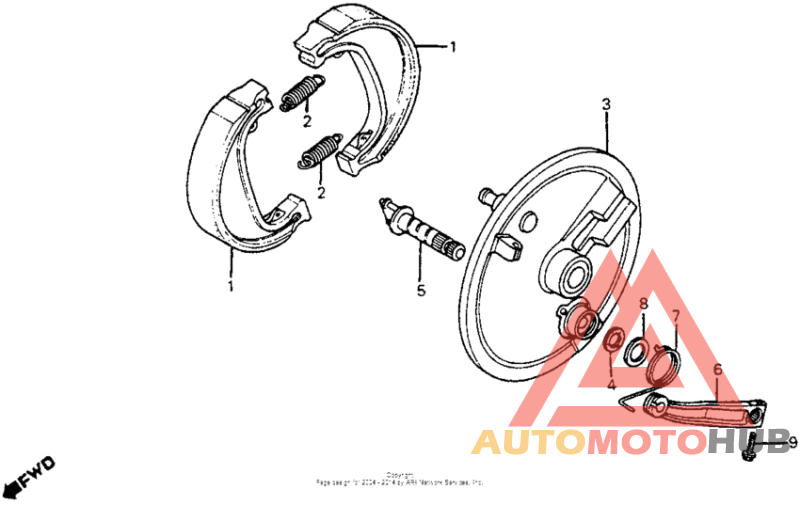 Front brake panel 82