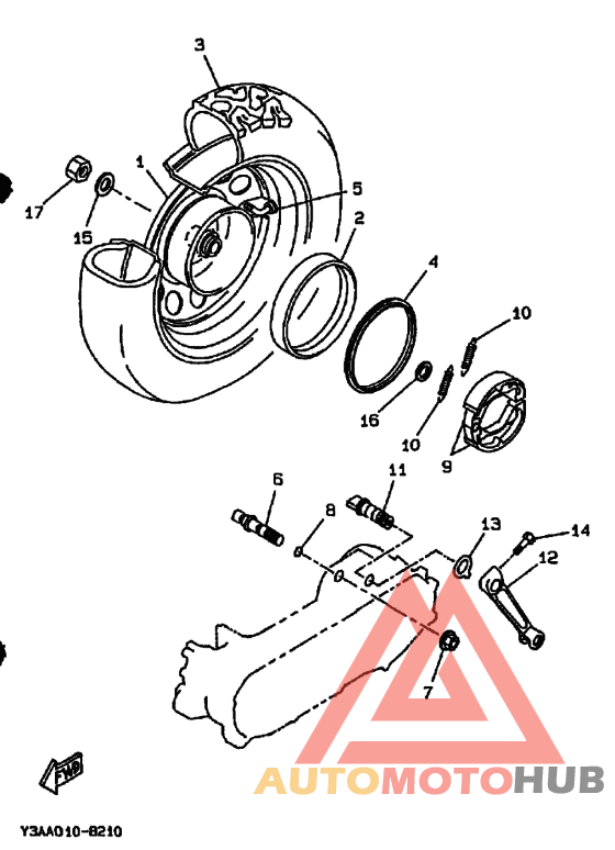 Rear wheel complete assy