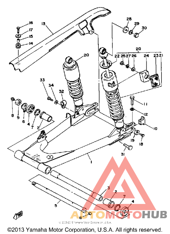 Rear arm-suspension