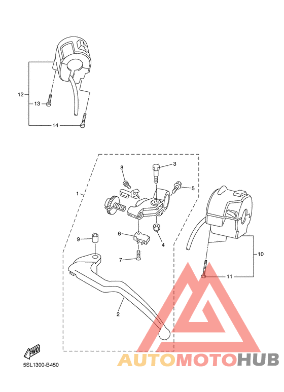 Handle switch. lever
