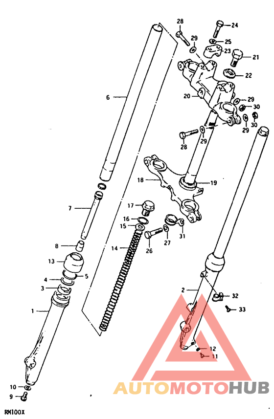 Вилка передней оси