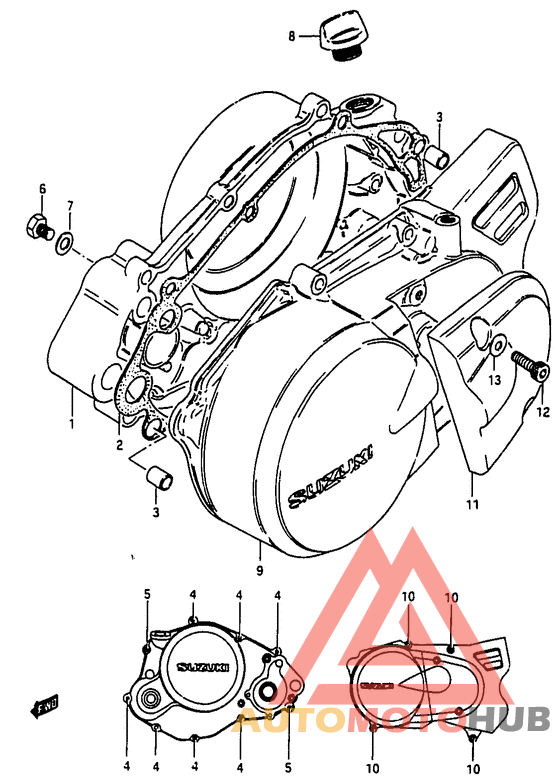 Crankcase cover ass`y  (v
