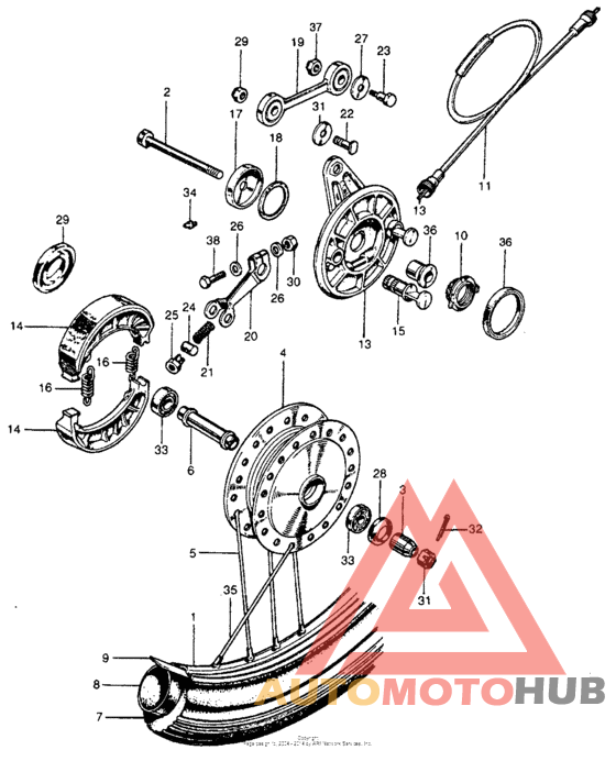 Переднее колесо