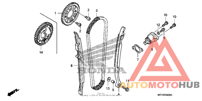 Cam chain + tensioner