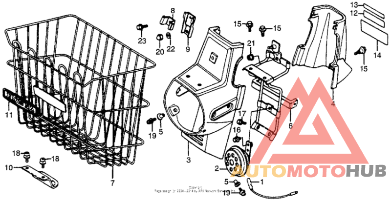 Headlight case + front basket