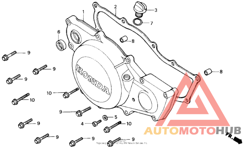 Right crankcase cover 84