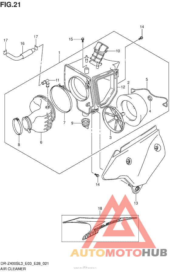 Air Cleaner (Dr-Z400Sl3 E33)