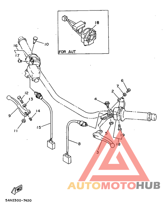 Handle switch. lever