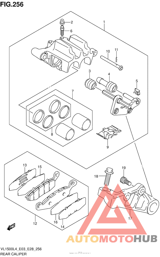 Rear Caliper (Vl1500Bl4 E03)