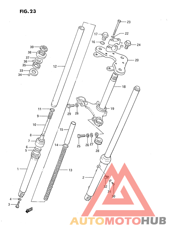 Вилка передней оси