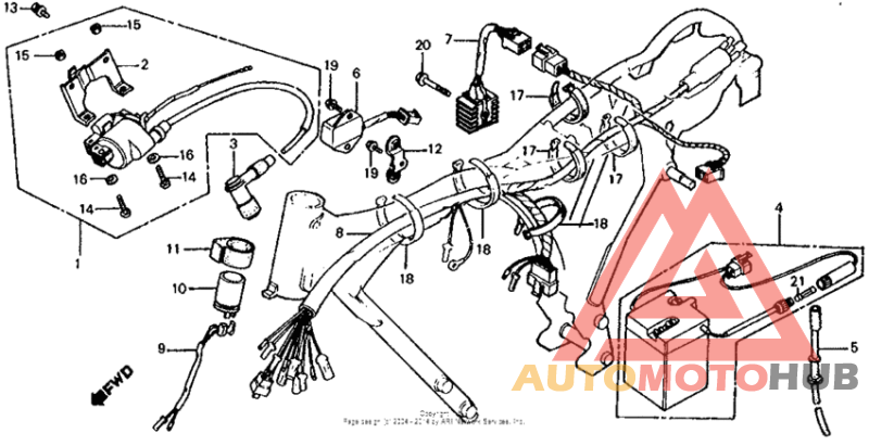 Wire harness + ignition coil 81-82