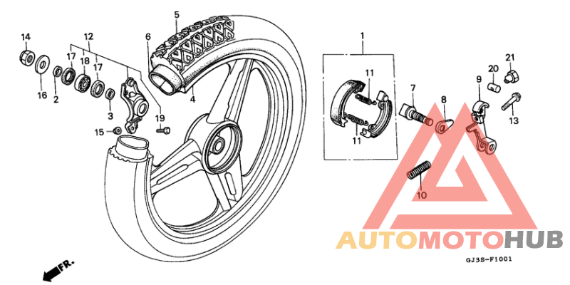 Rear wheel complete assy