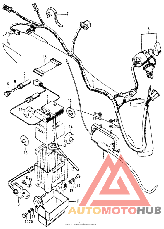 Wire harness + battery