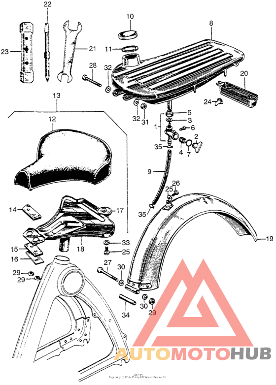 Seat + fuel tank