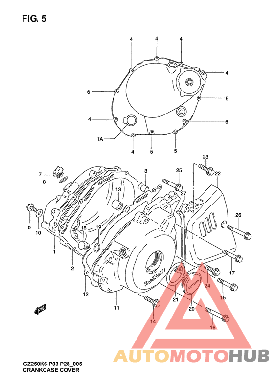 Crankcase cover ass`y  (v