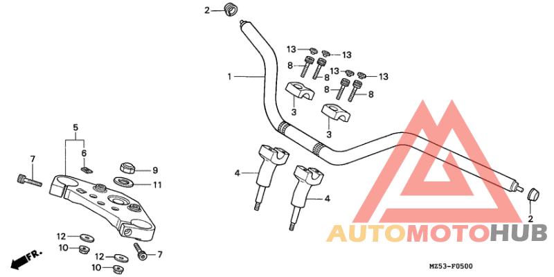 Handle pipe/top bridge