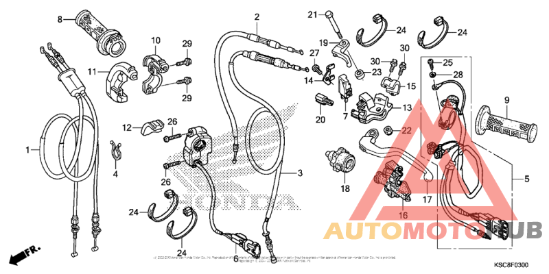 Handle Lever + Switch + Cable