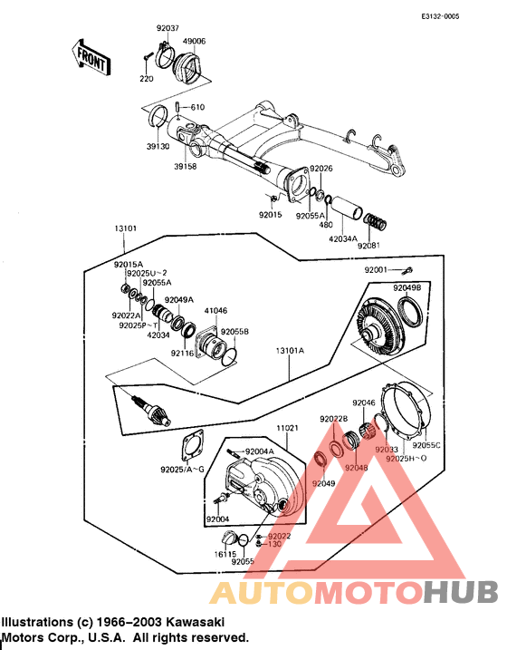 Drive shaft/final gears