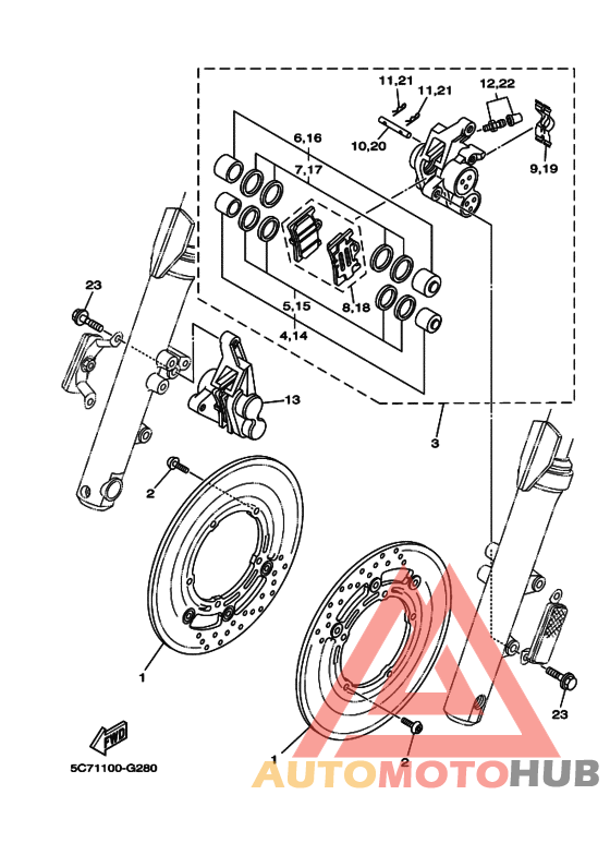 Передний суппорт