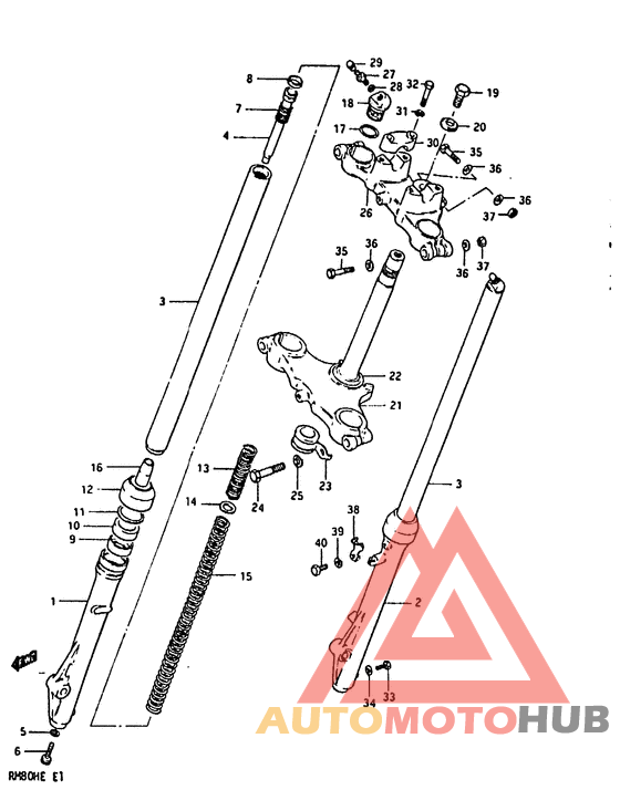 Вилка передней оси