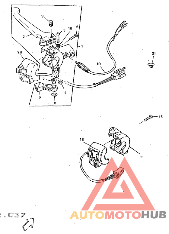 Handle switch. lever