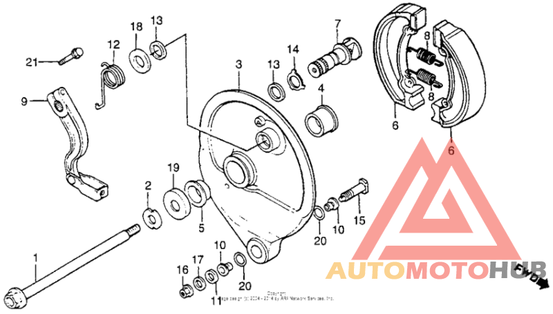 Rear brake panel 83