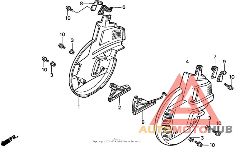 Front wheel cover 98