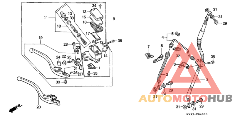 Fr. brake master cylinder