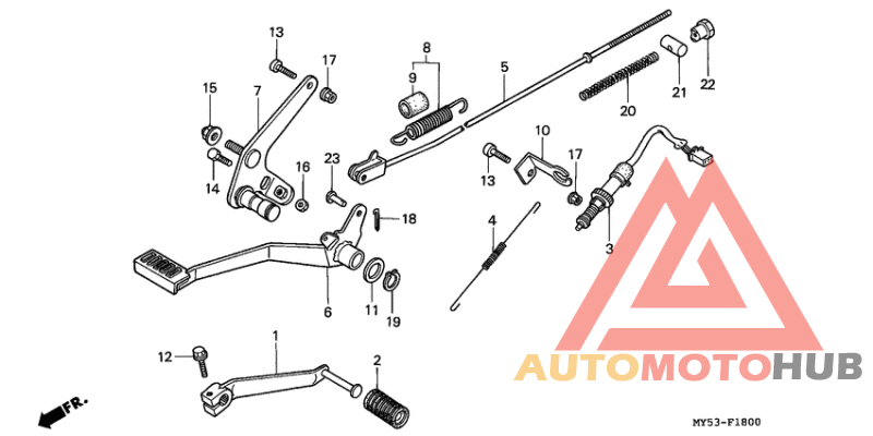 Brake pedal assy