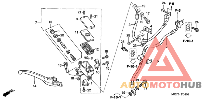 Fr. brake master cylinder