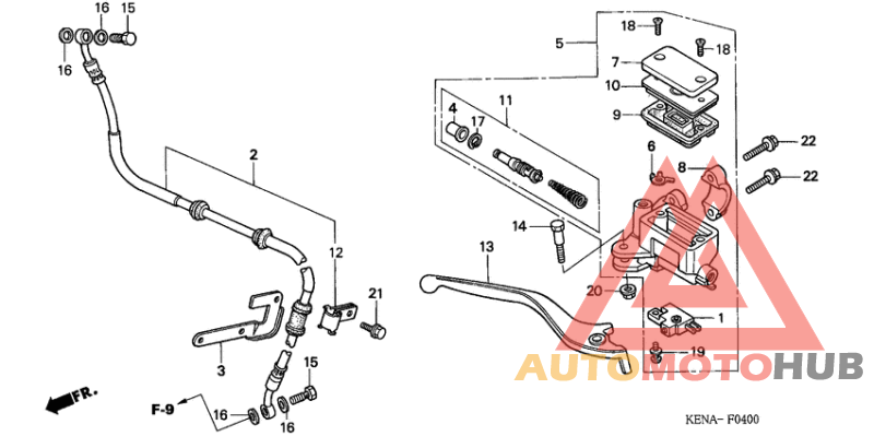 Fr. brake master cylinder