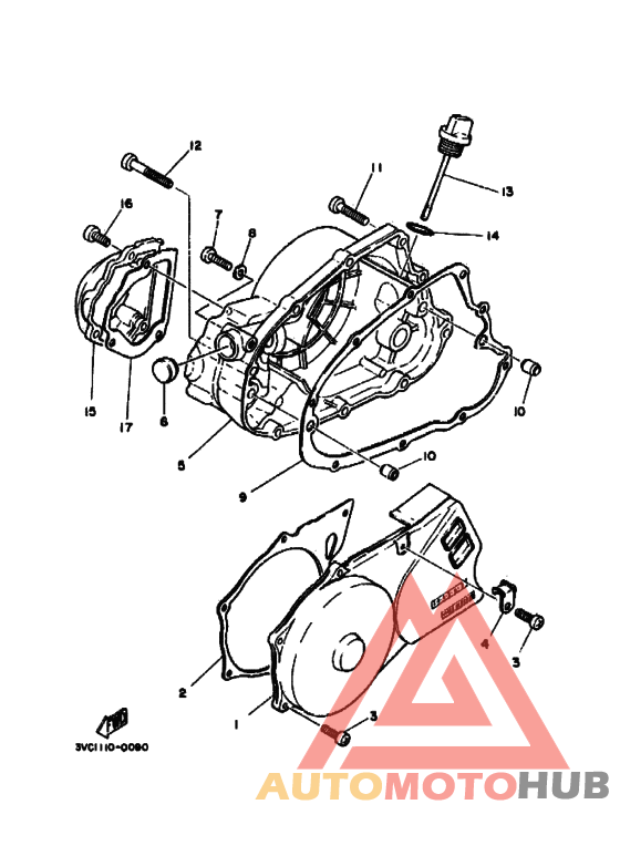 Crankcase cover ass`y  (v