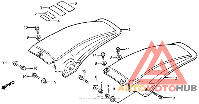 Rear fender 82-83