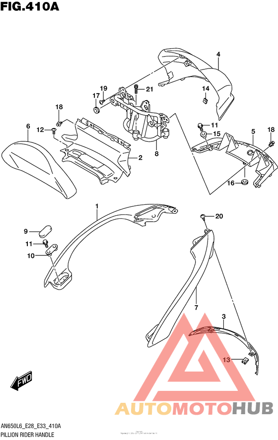 Pillion Rider Handle (An650L6 E33)
