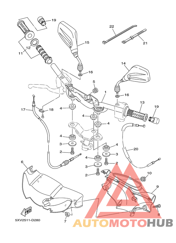 Steering handle & cable