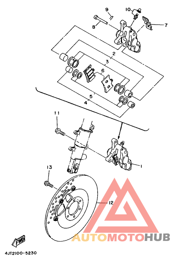 Front brake. caliper