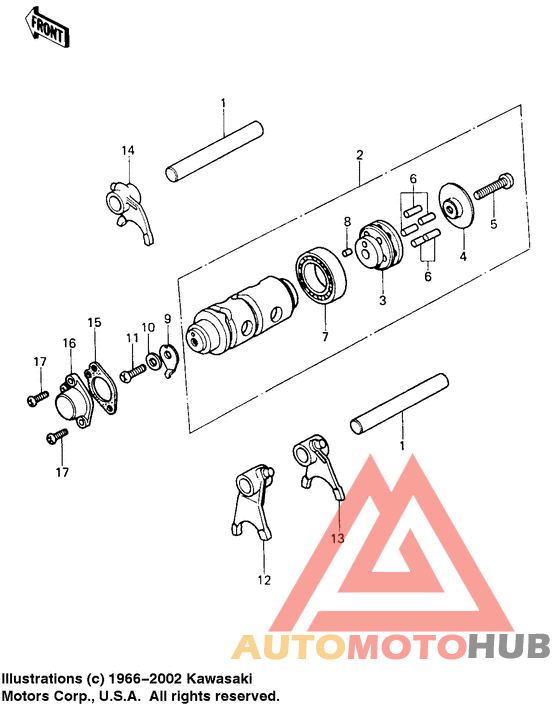 Gear change drum & forks