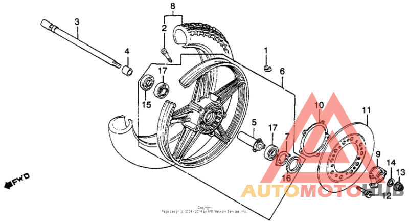 Cm450a front wheel 83