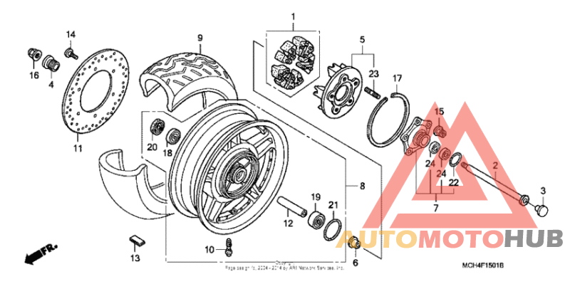 Rear wheel (vtx1800f)
