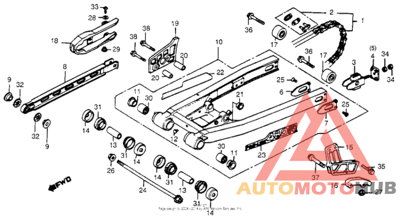 Swingarm + drive chain 83