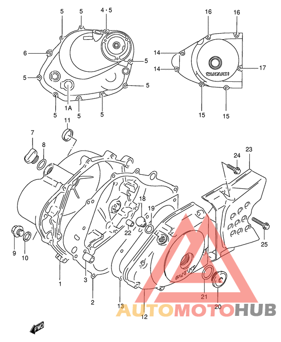 Crankcase cover ass`y  (v