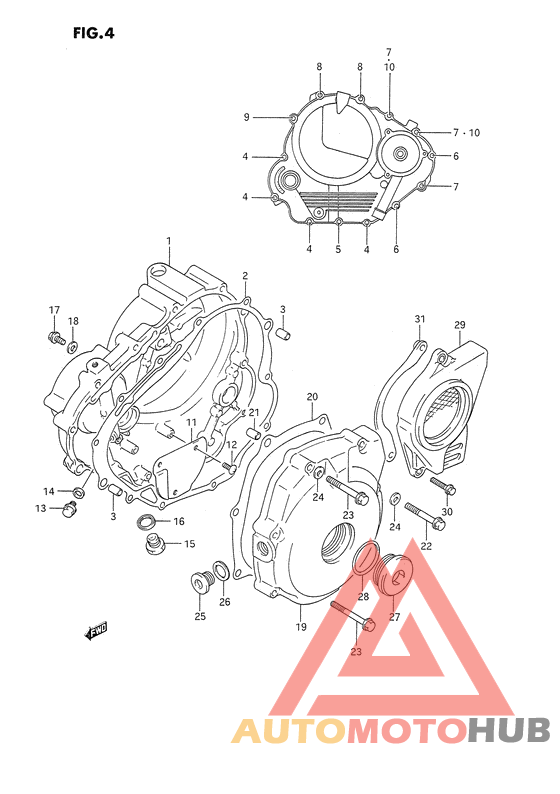 Crankcase cover ass`y  (v