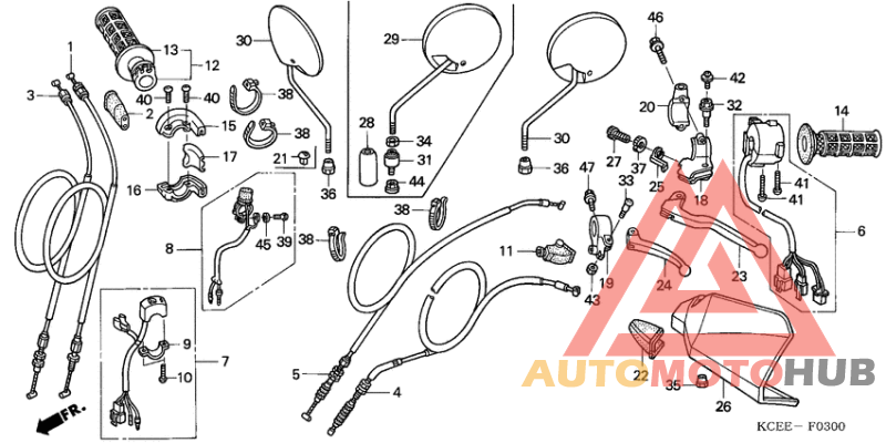 Handle lever/switch/cable