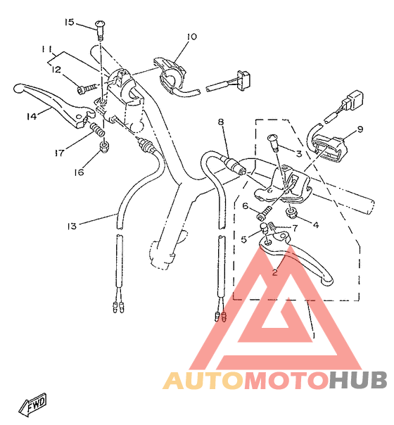 Handle switch. lever