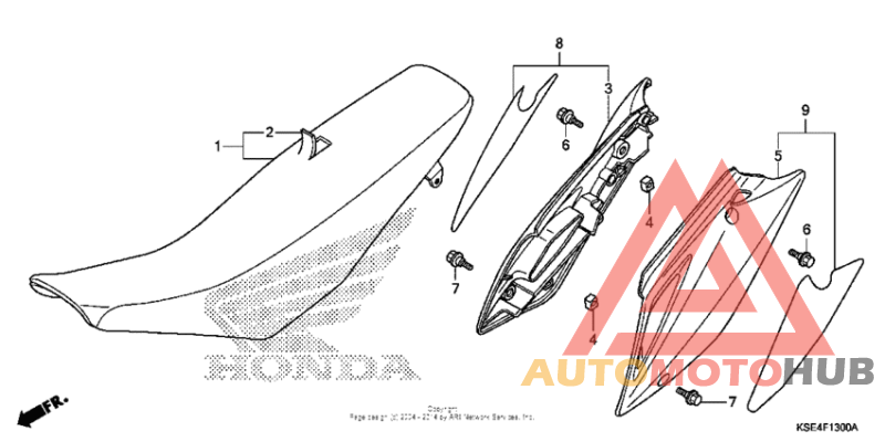 Seat + side cover