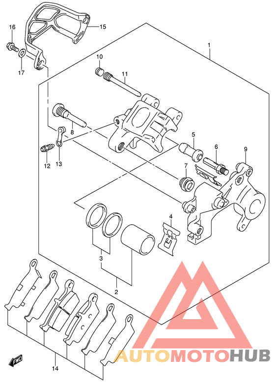 Задний суппорт