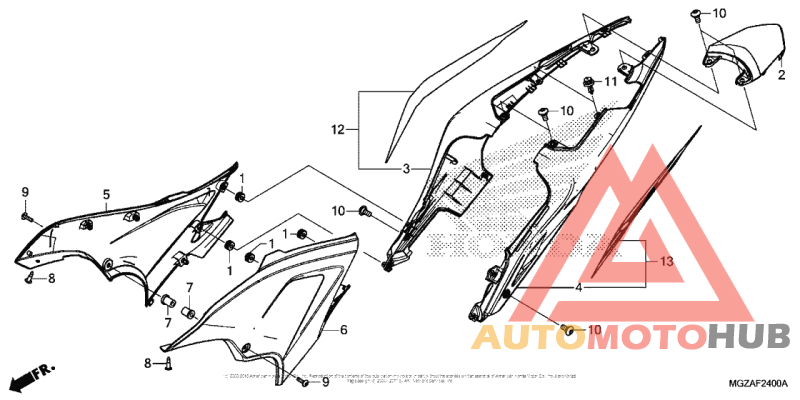 Side Cover + Rear Cowl