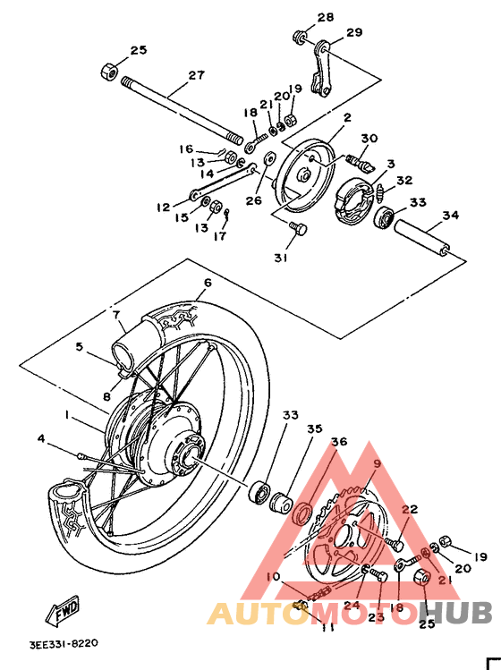 Переднее колесо