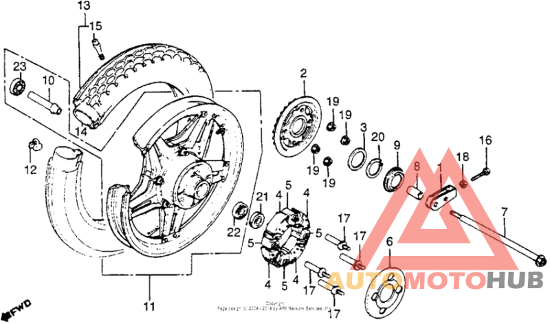 Cm400a/trear wheel 79-81
