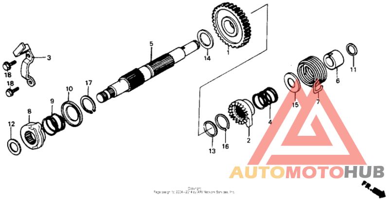 Kick start spindle 84-85